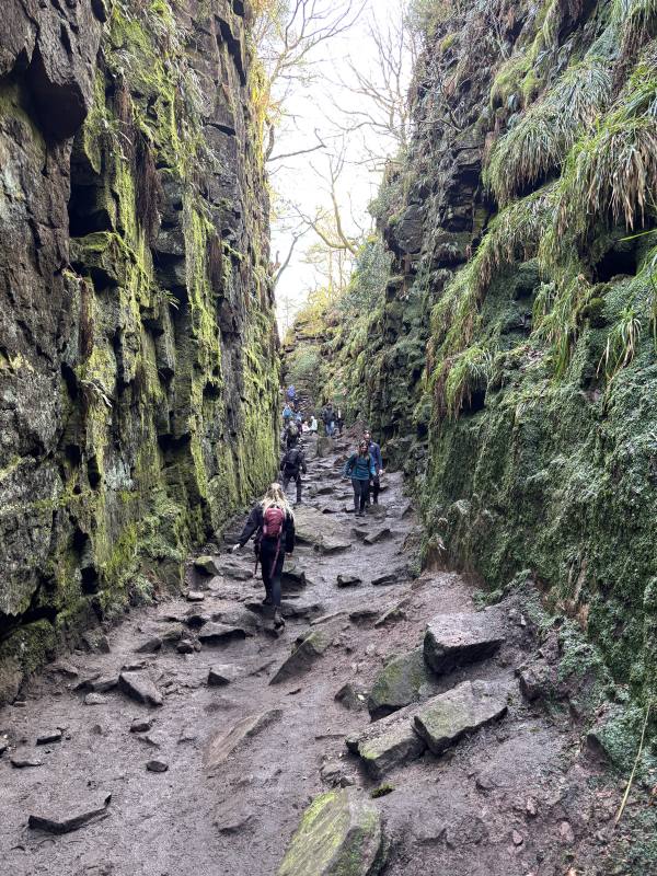 the Roaches and Luds Church, 7.2km into the route